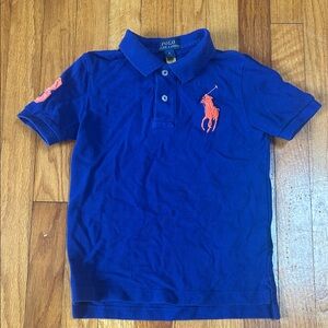 Polo by Ralph Lauren Kids Royal Blue Polo with Orange Logo
